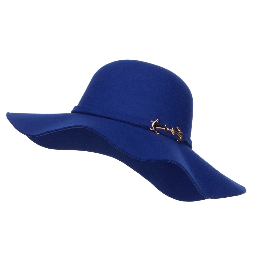 Poly Faux Felt Anchor Buckle Hat