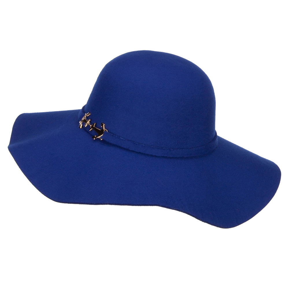 Poly Faux Felt Anchor Buckle Hat