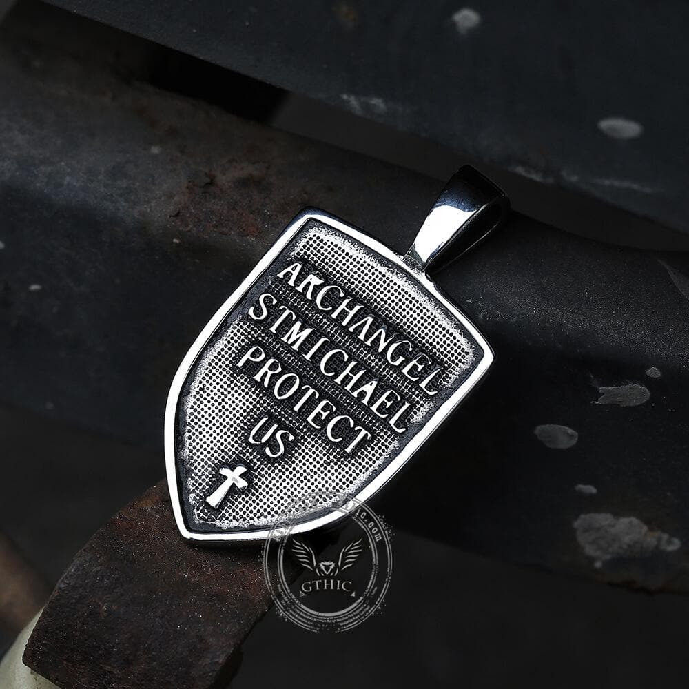 Archangel Saint Michael Sword Stainless Steel Pendant