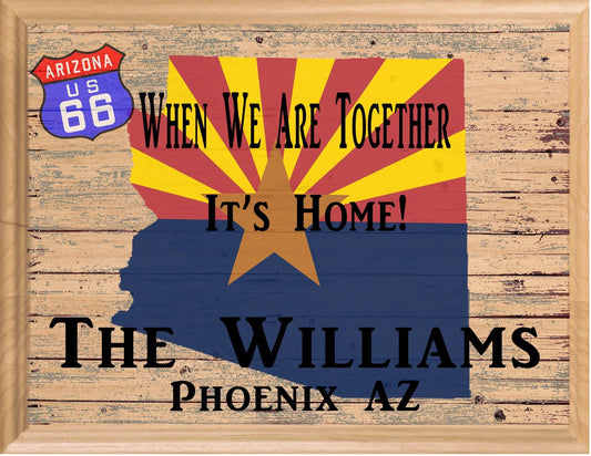 Arizona Family Home Sign Personalized