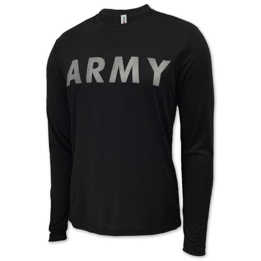 Army Long Sleeve Performance T (Black)