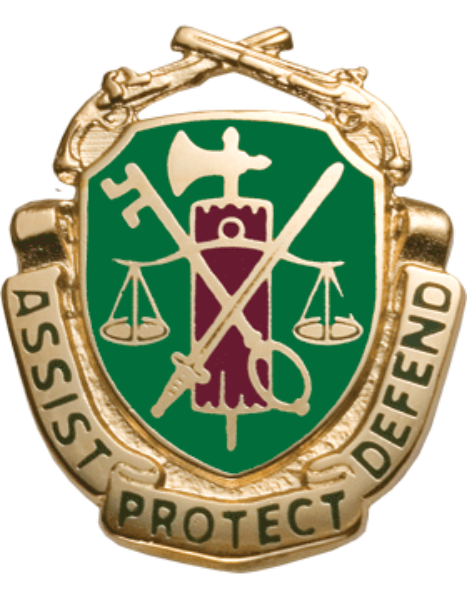 Army Regimental Crest Military Police (Assist Protect Defend)