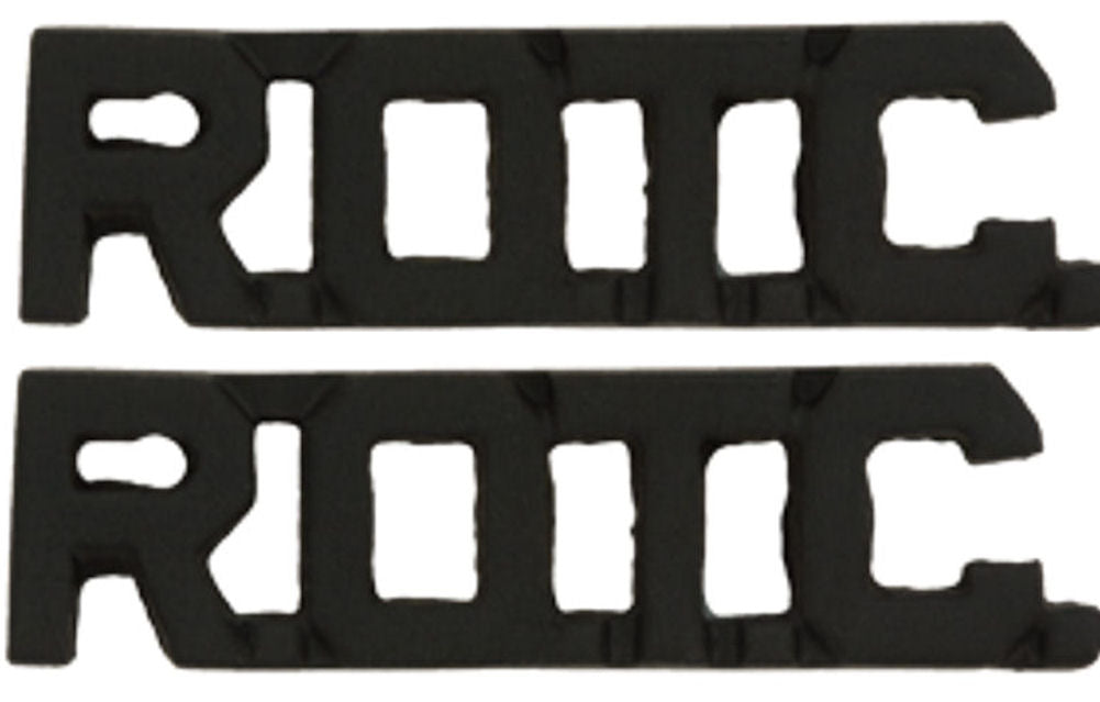 ROTC Collar Letter Insignia - Black Metal Pin-On - PAIR