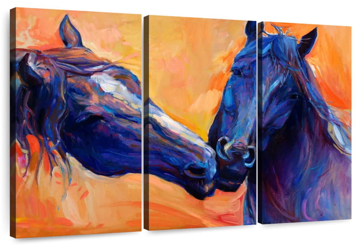 Blue Horses Wall Art
