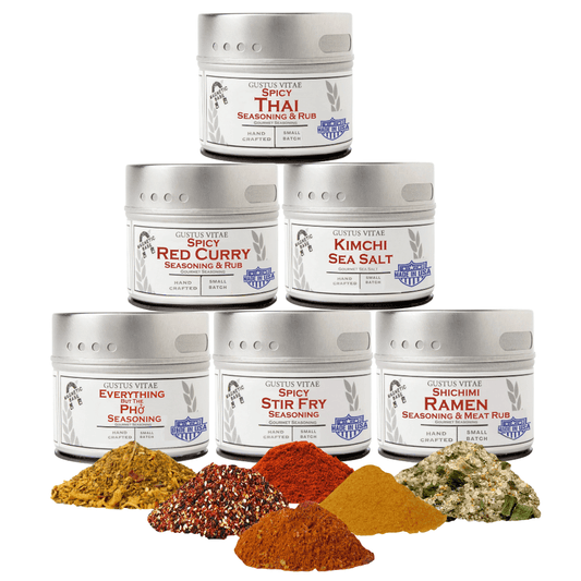 Asian Seasonings Gift Set - Tastes of Asia - Artisanal Spice Blends Six Pack