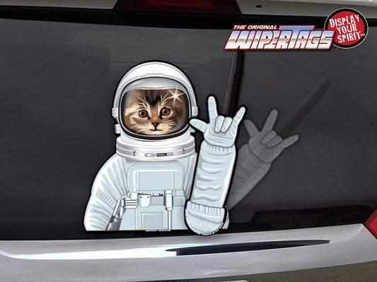 Astro Kitty Waving WiperTags
