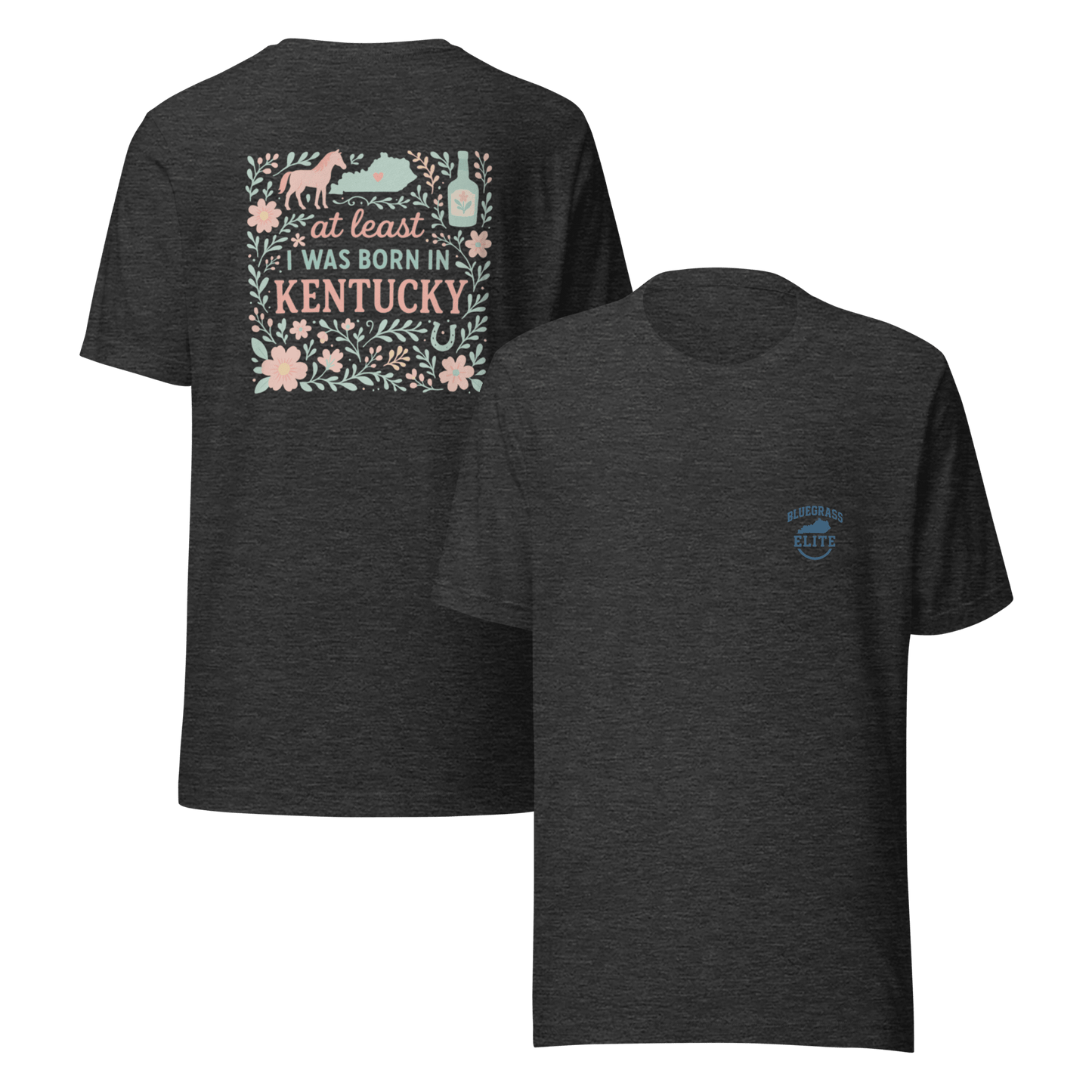 At Least I Was Born in Kentucky T-Shirt | Bluegrass Pride | Elite Tri-Blend