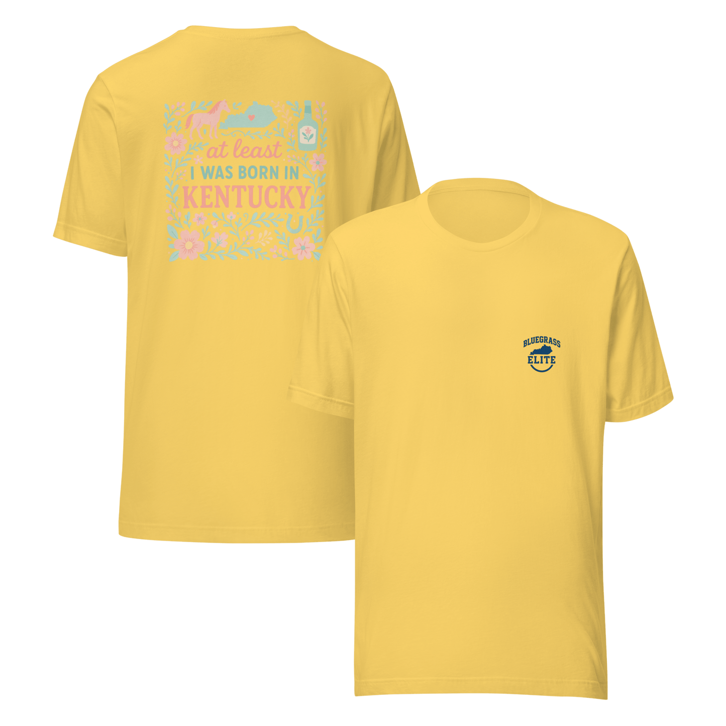 At Least I Was Born in Kentucky T-Shirt | Bluegrass Pride | Elite Tri-Blend