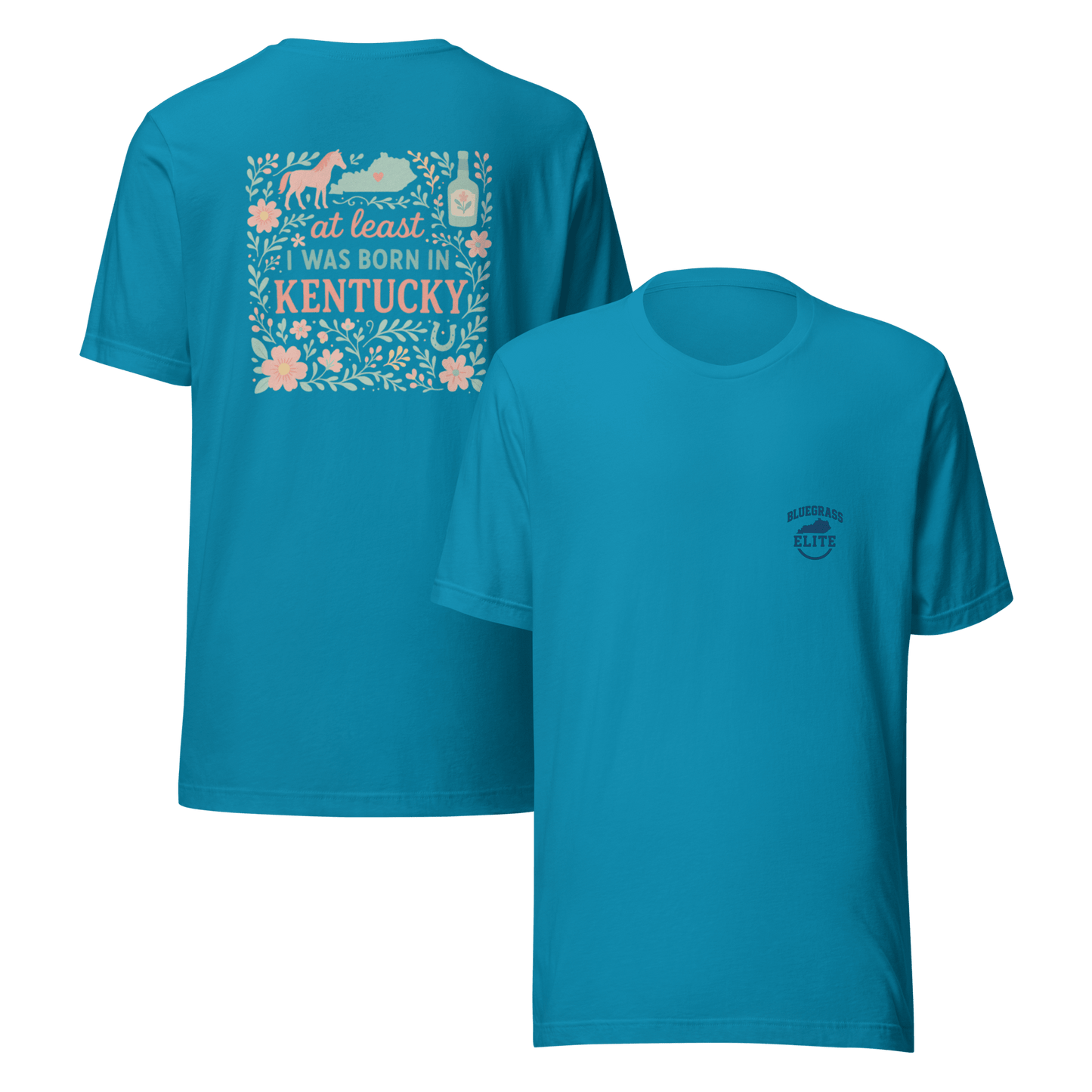 At Least I Was Born in Kentucky T-Shirt | Bluegrass Pride | Elite Tri-Blend