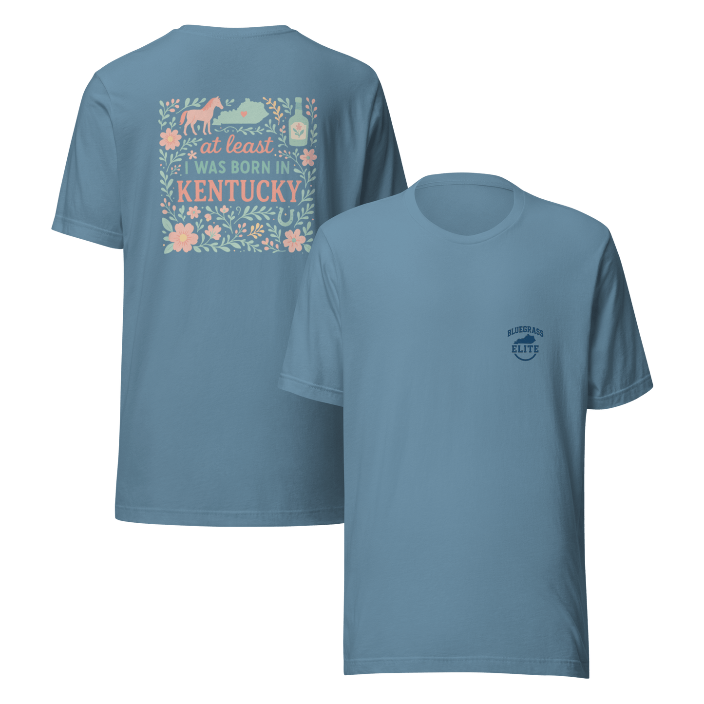 At Least I Was Born in Kentucky T-Shirt | Bluegrass Pride | Elite Tri-Blend