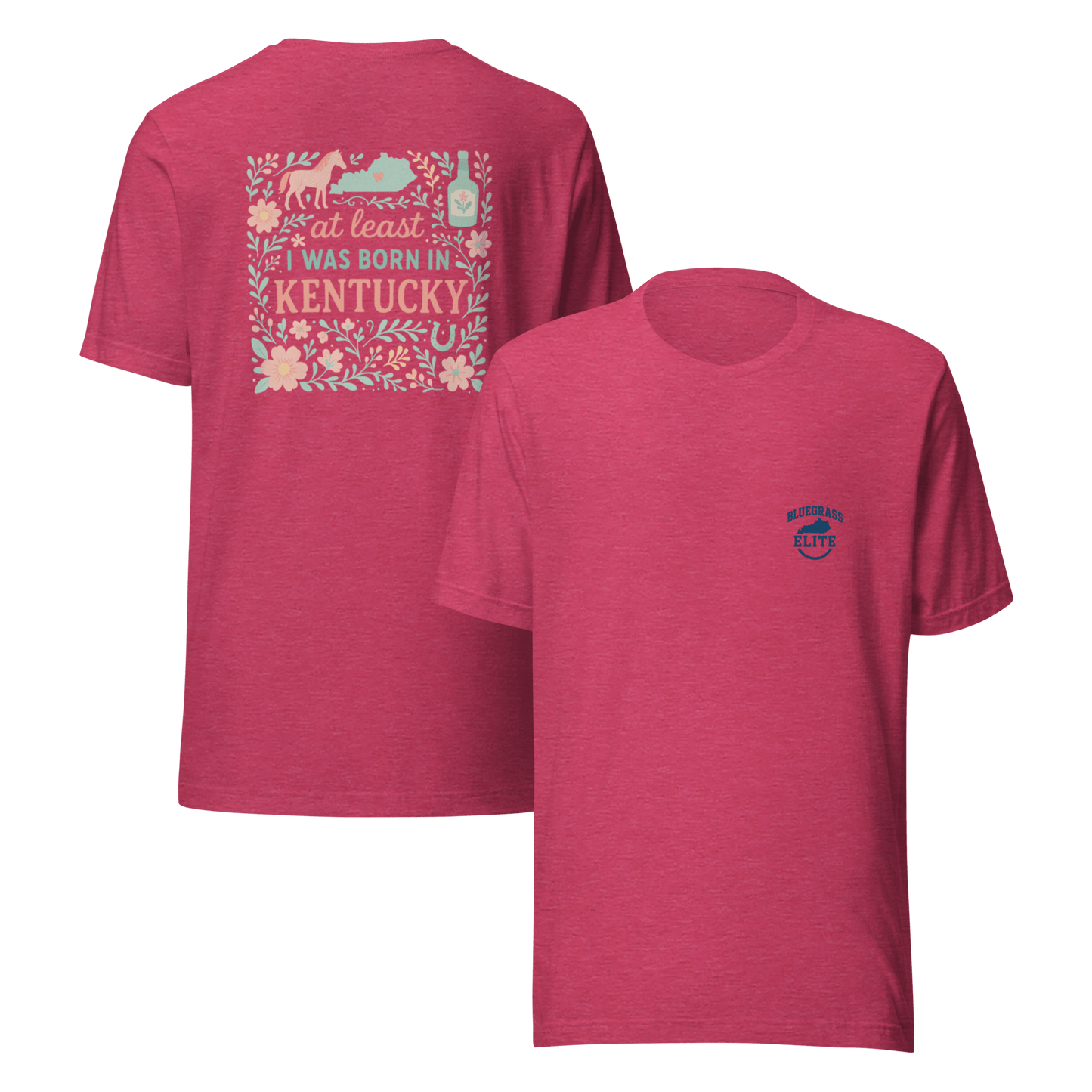 At Least I Was Born in Kentucky T-Shirt | Bluegrass Pride | Elite Tri-Blend