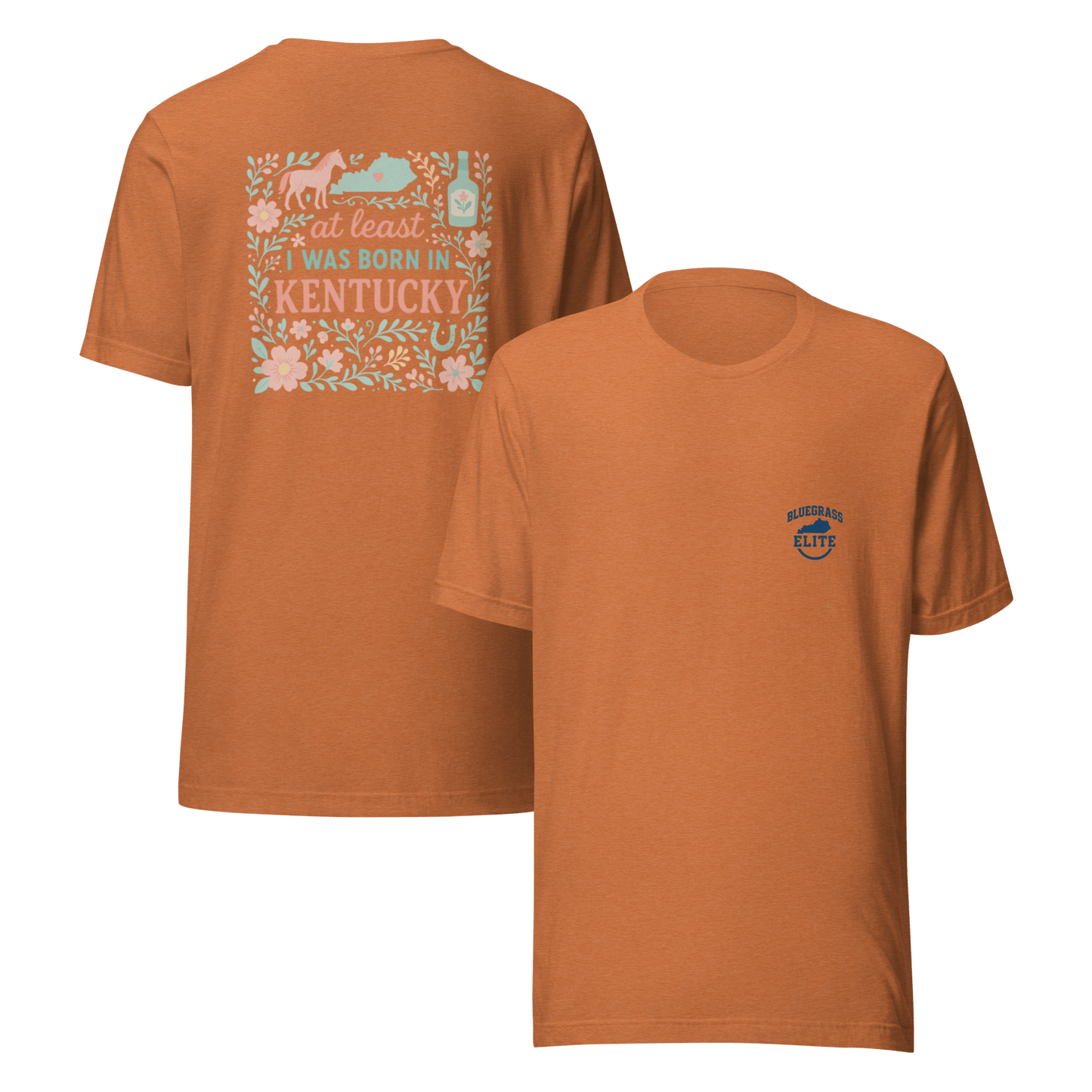 At Least I Was Born in Kentucky T-Shirt | Bluegrass Pride | Elite Tri-Blend