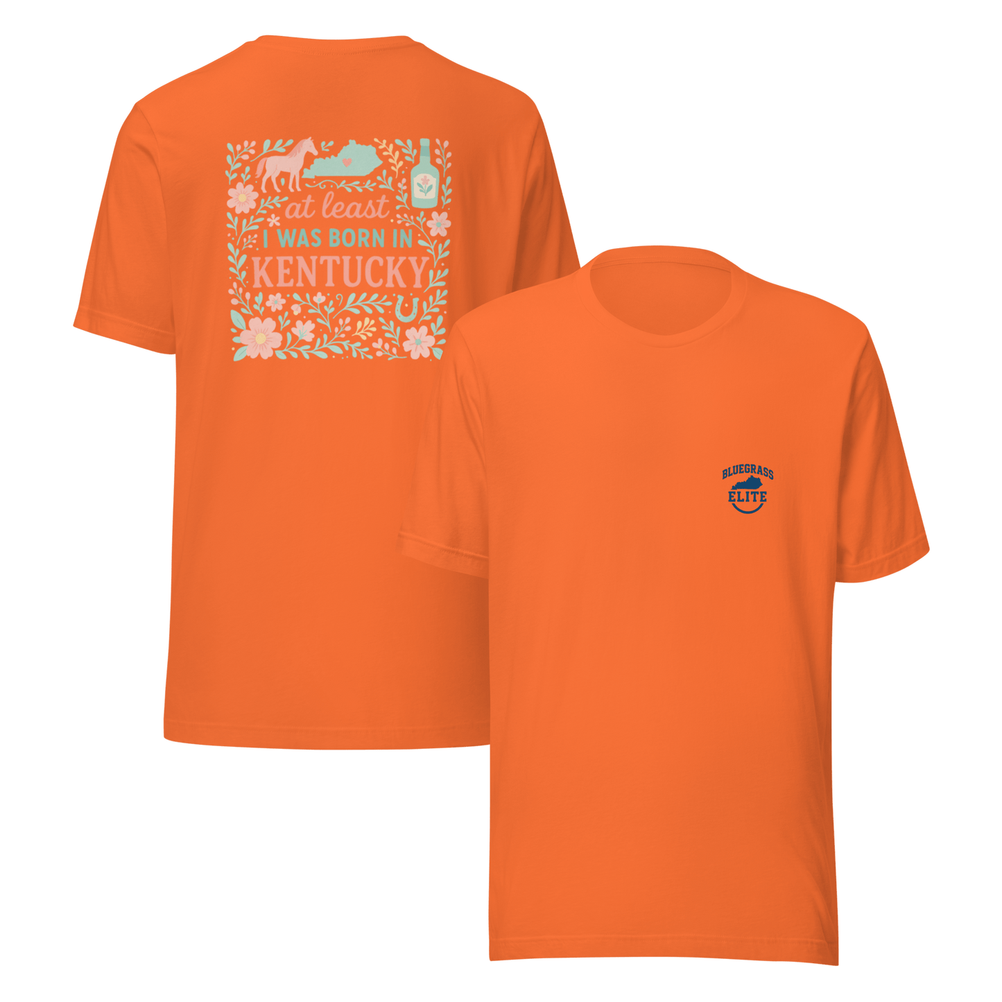At Least I Was Born in Kentucky T-Shirt | Bluegrass Pride | Elite Tri-Blend