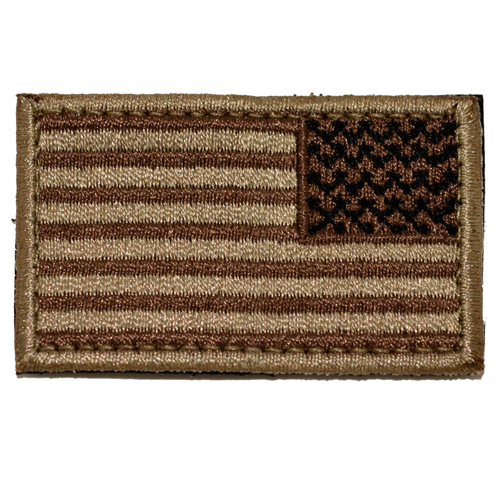 Reverse Mini USA Flag Patches - 1.5" x 2" - Reverse