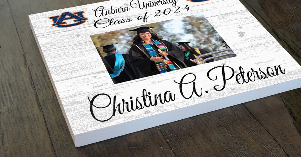 Auburn Tigers Graduation Frame - Class Year Picture Plaque - Custom - Upload Your Photo, Name & Class Year – 10.5"x10.5"