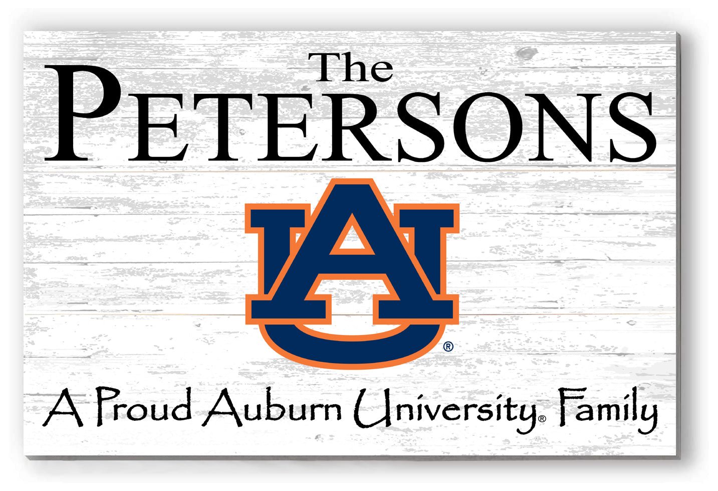 Auburn Tigers Family Name Sign – Personalized Auburn University Wood Plaque for Alumni or Graduation