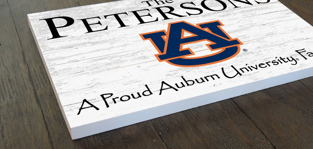 Auburn Tigers Family Name Sign – Personalized Auburn University Wood Plaque for Alumni or Graduation