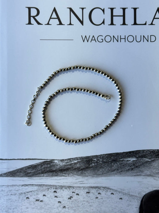 Native Made Silver Beads Choker