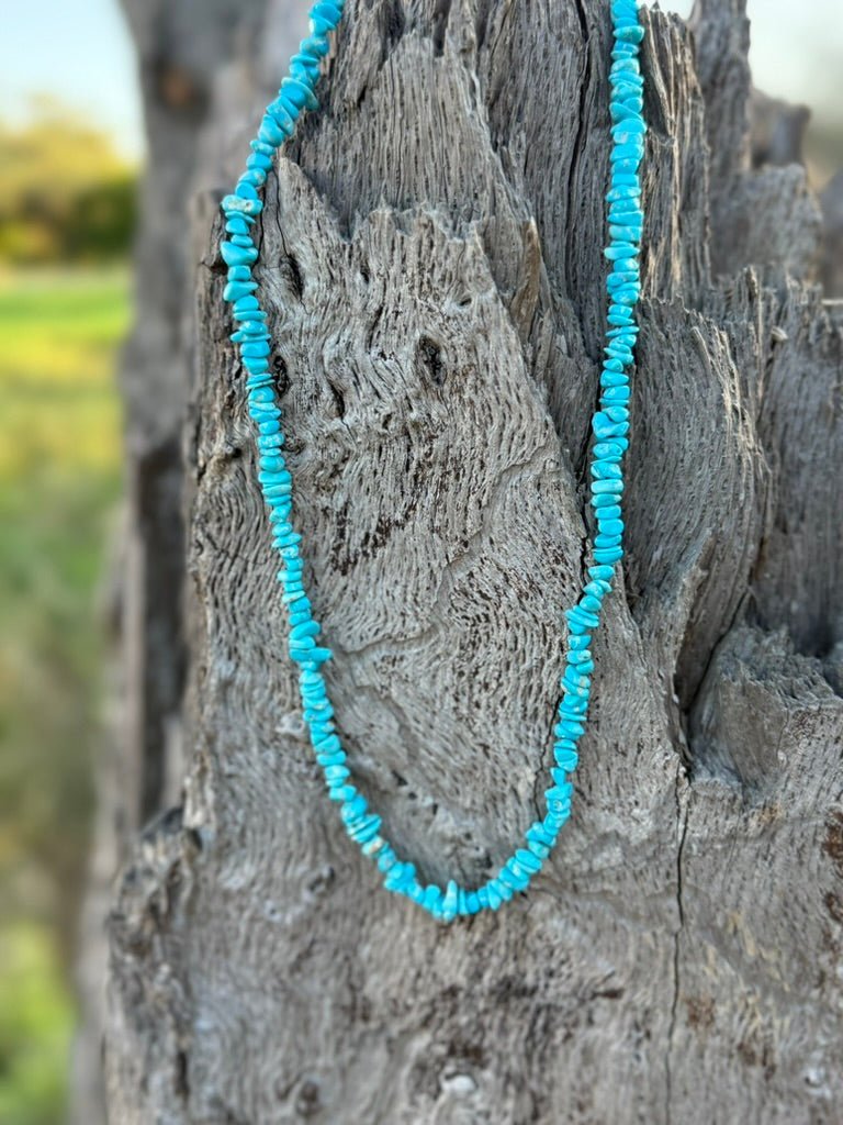 Authentic Turquoise Chips Beaded Necklace