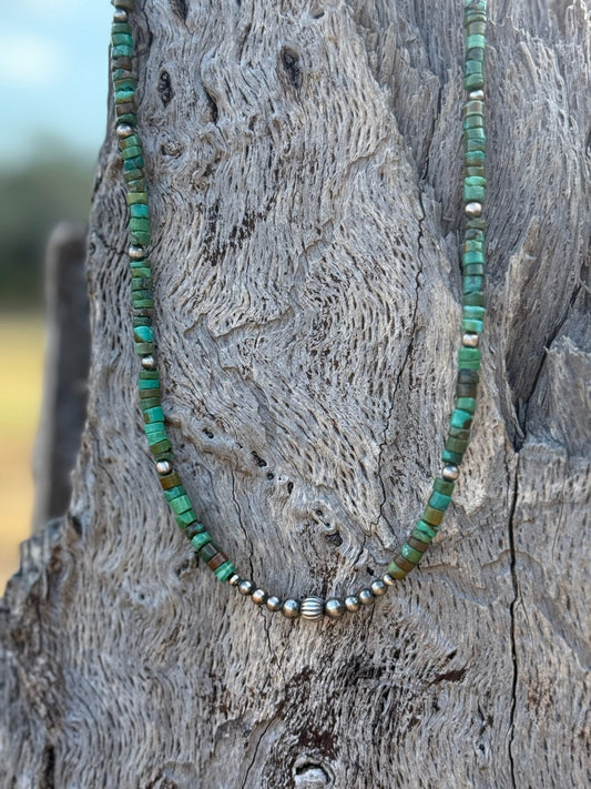 Authentic Turquoise Heishi Beaded Choker