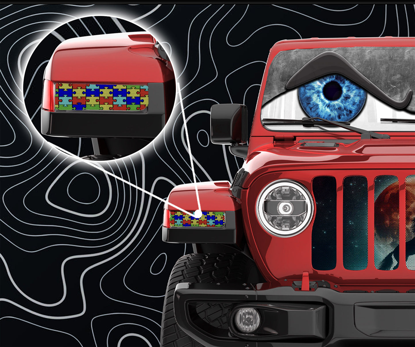 Autism Jl and Gladiator Turn signal decal.