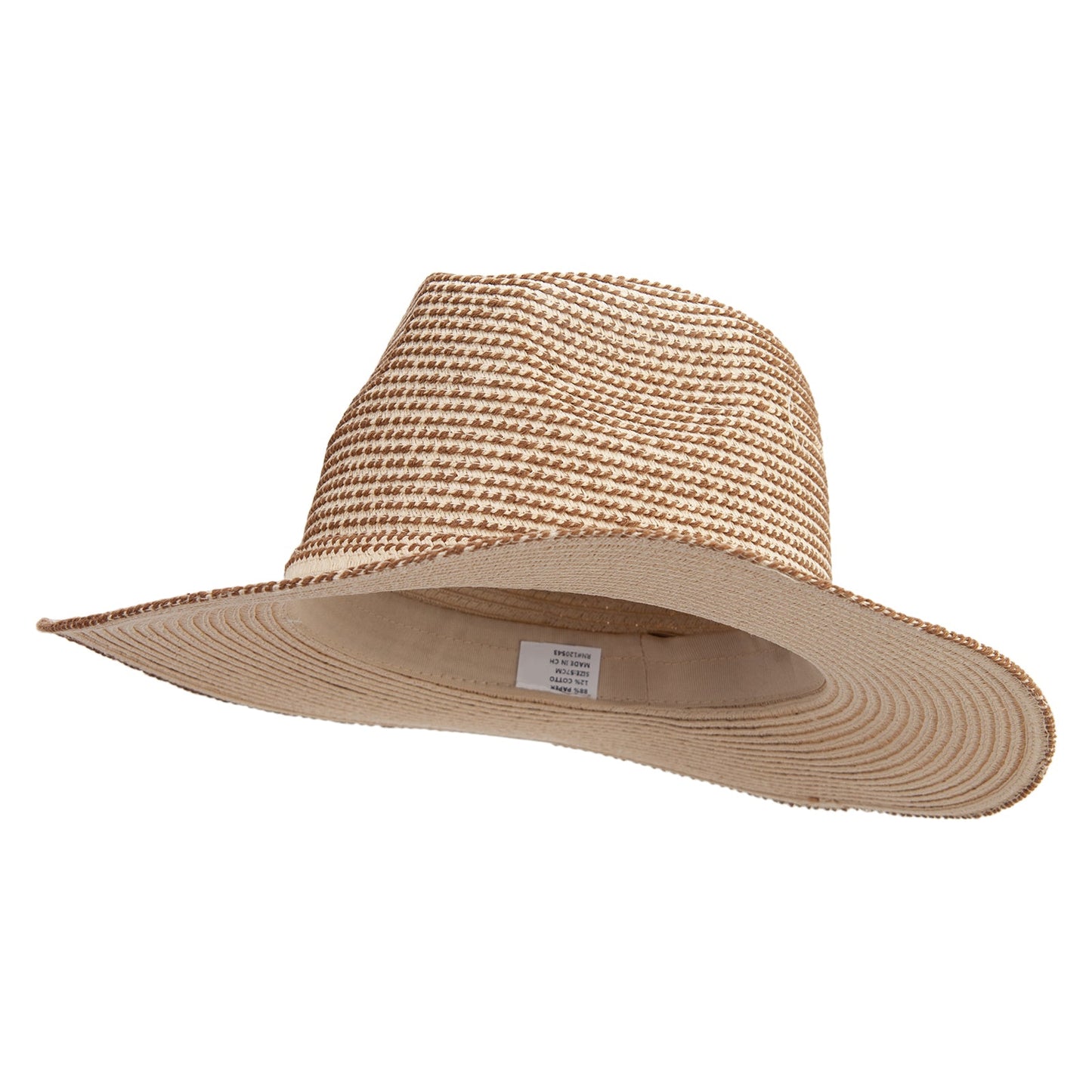 Women's Cotton Overstitching Fedora Hat