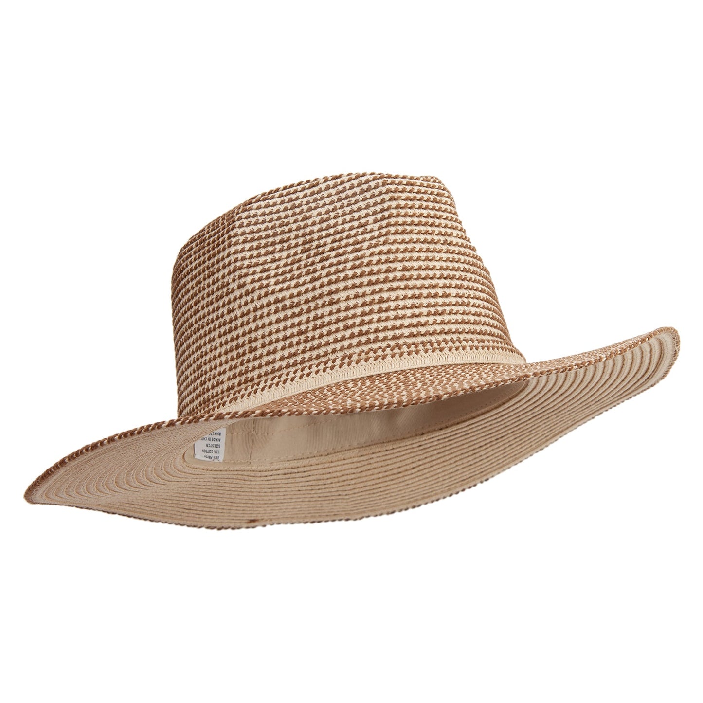 Women's Cotton Overstitching Fedora Hat