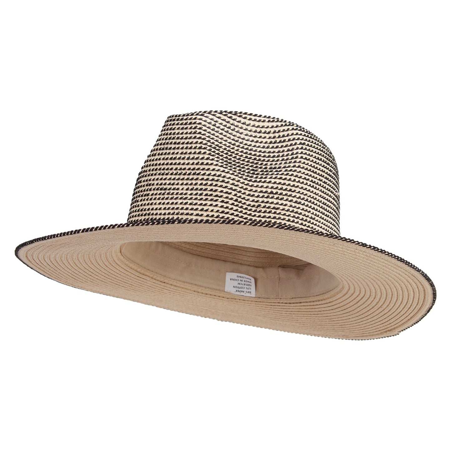 Women's Cotton Overstitching Fedora Hat
