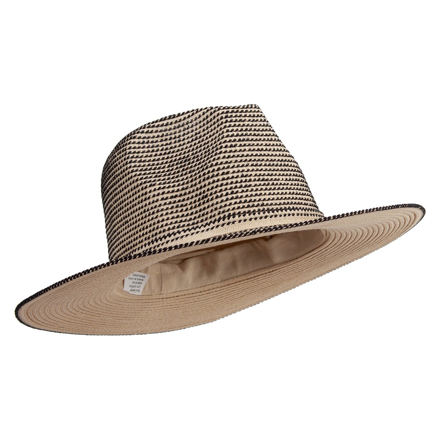 Women's Cotton Overstitching Fedora Hat