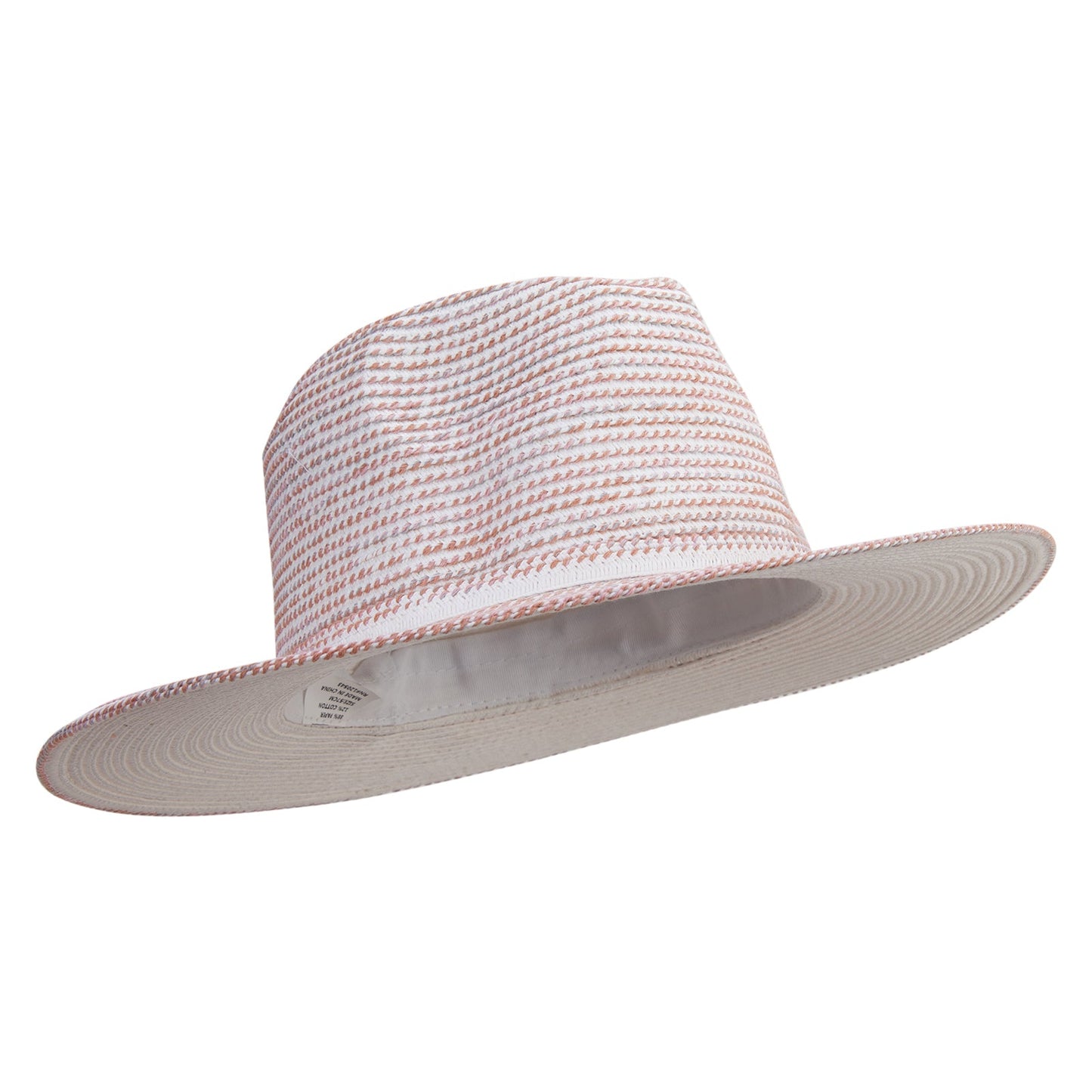 Women's Cotton Overstitching Fedora Hat