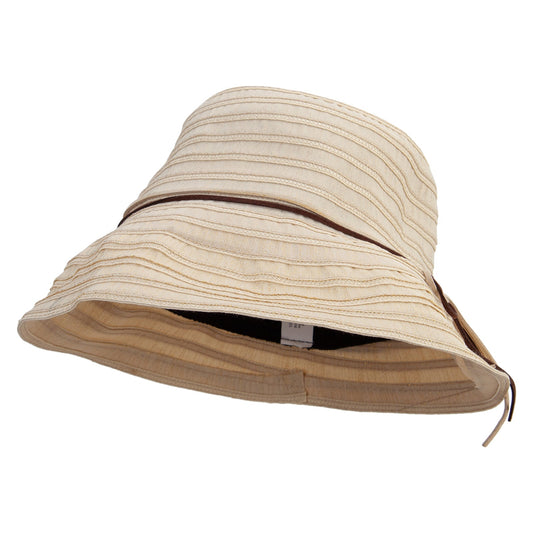 Women's Metallic Ribbon Bucket Hat