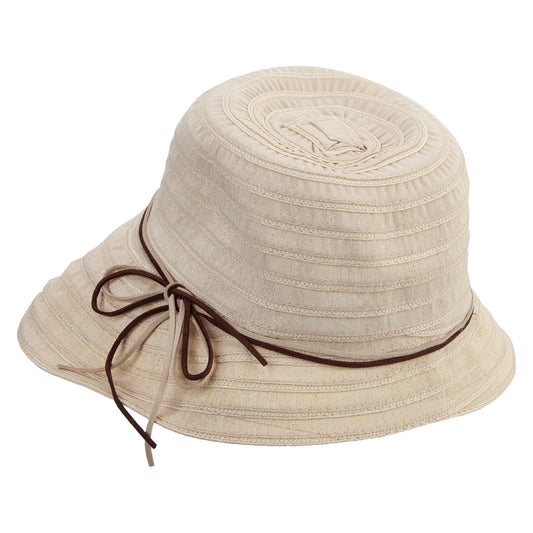 Women's Metallic Ribbon Bucket Hat