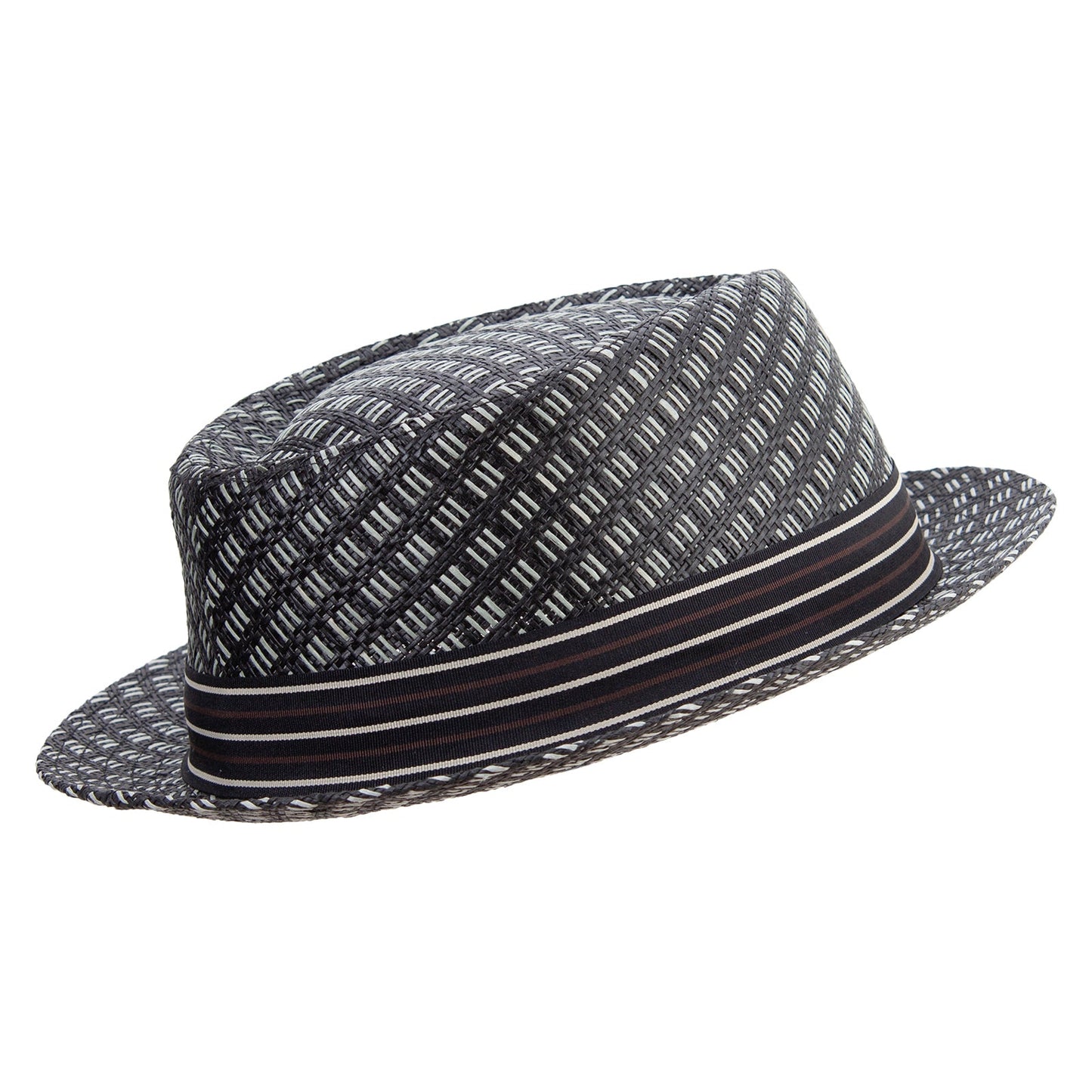 Big Size Wove Paper Straw Wide Brim Porkpie Upbrim Fedora