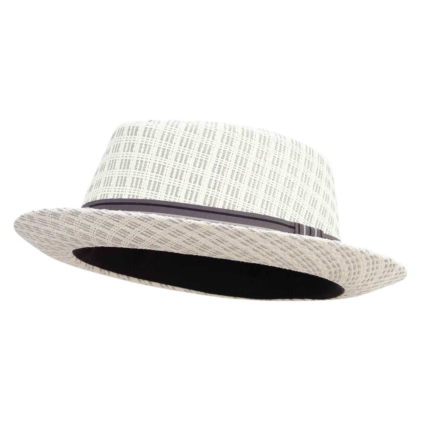Big Size Wove Paper Straw Wide Brim Porkpie Upbrim Fedora