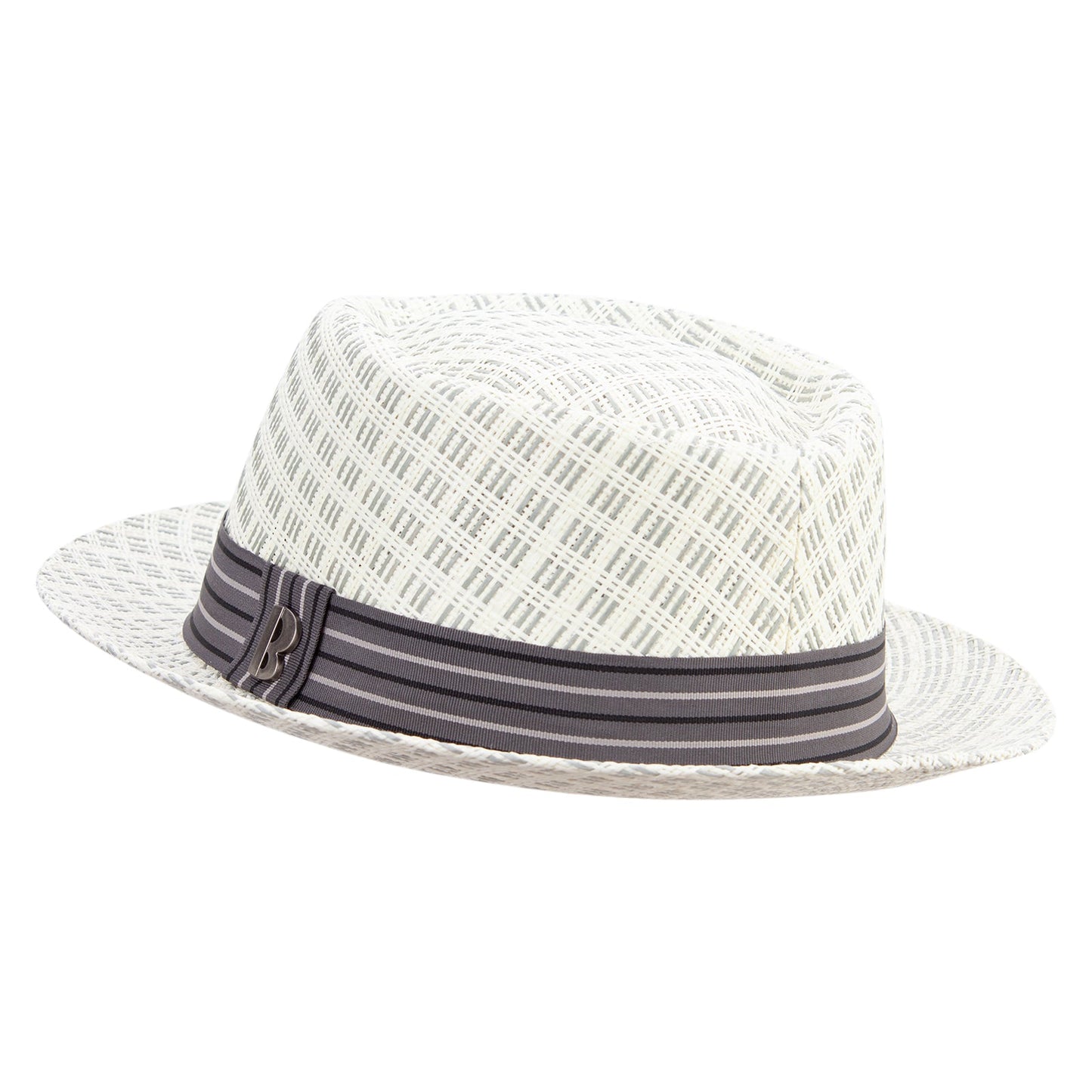Big Size Wove Paper Straw Wide Brim Porkpie Upbrim Fedora
