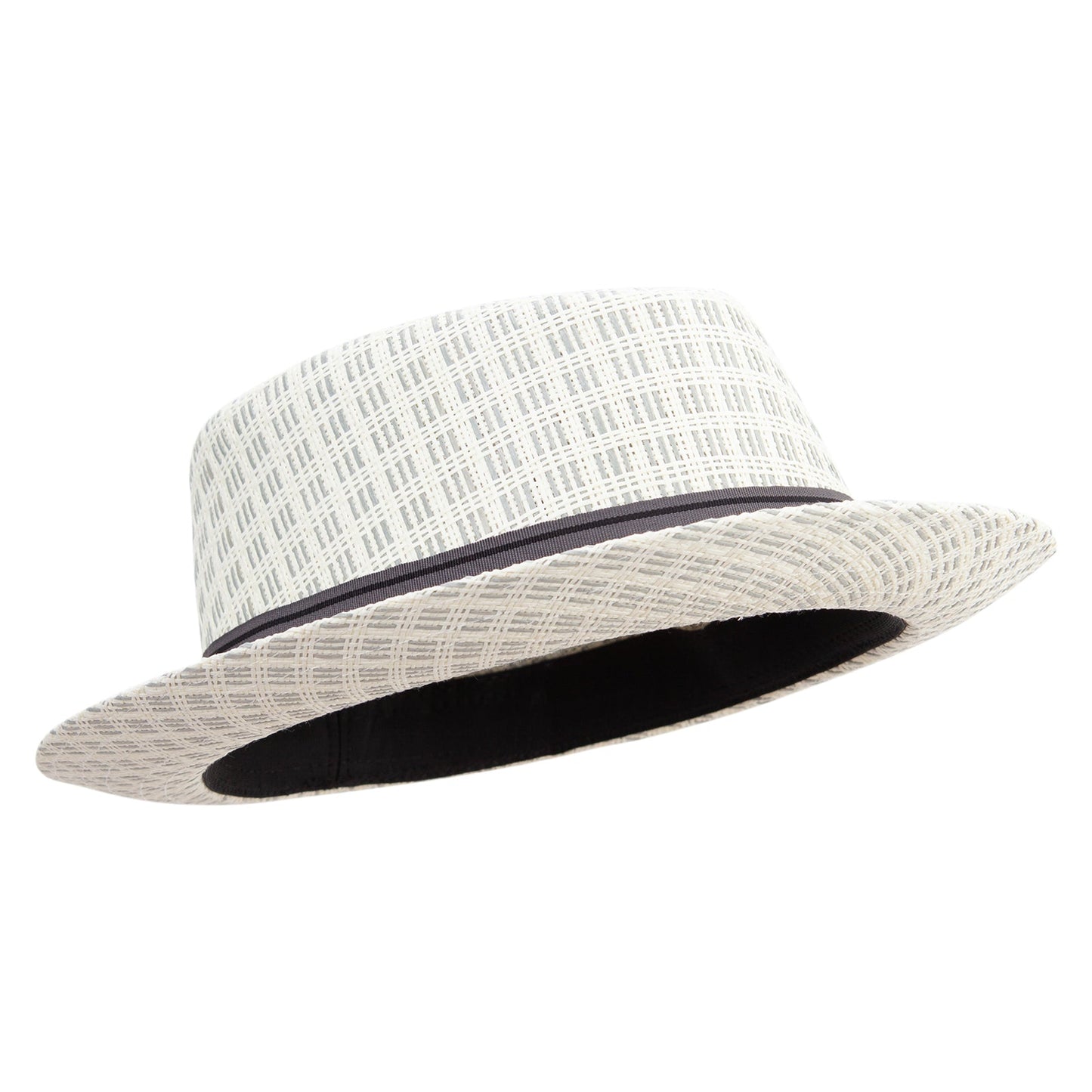 Big Size Wove Paper Straw Wide Brim Porkpie Upbrim Fedora