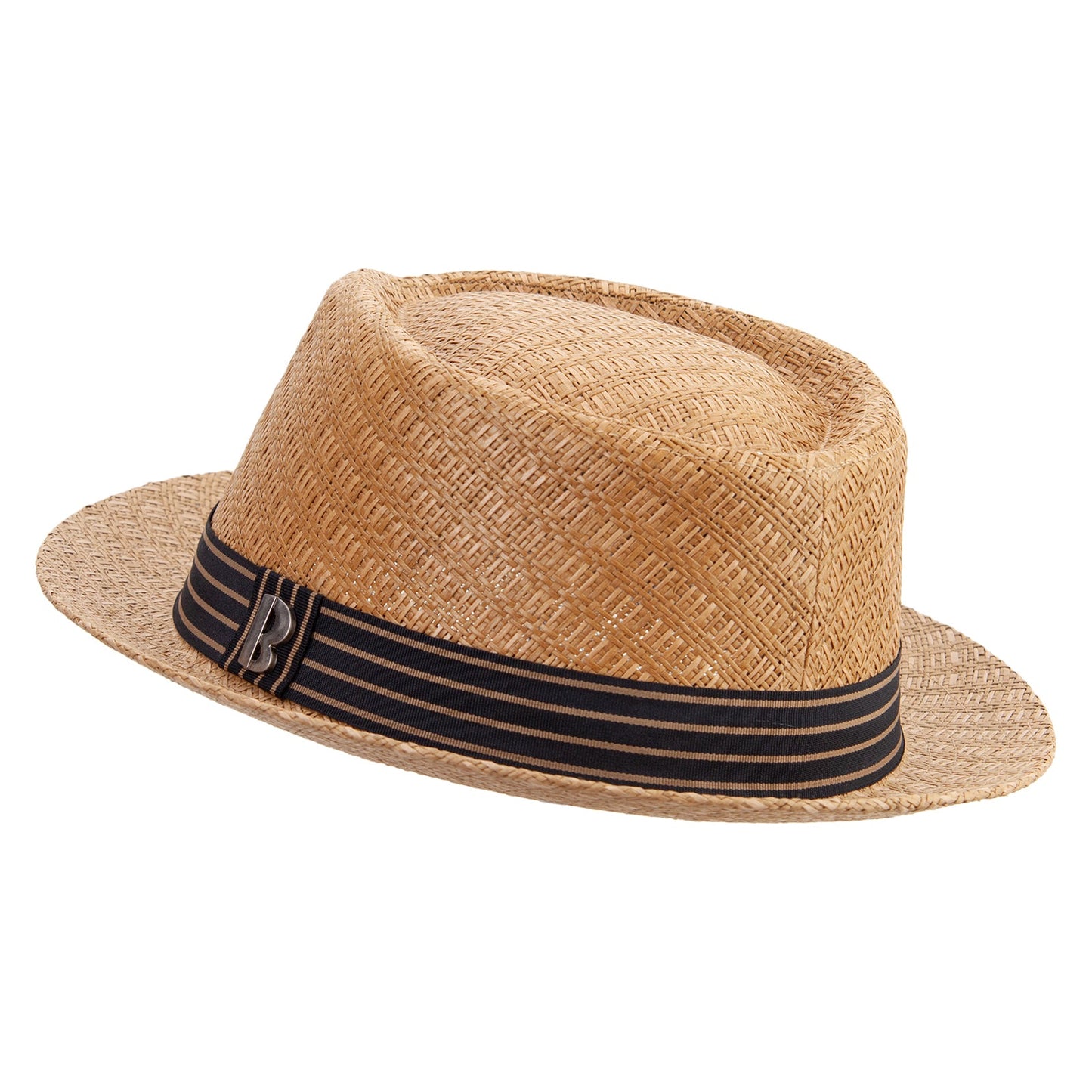 Big Size Wove Paper Straw Wide Brim Porkpie Upbrim Fedora