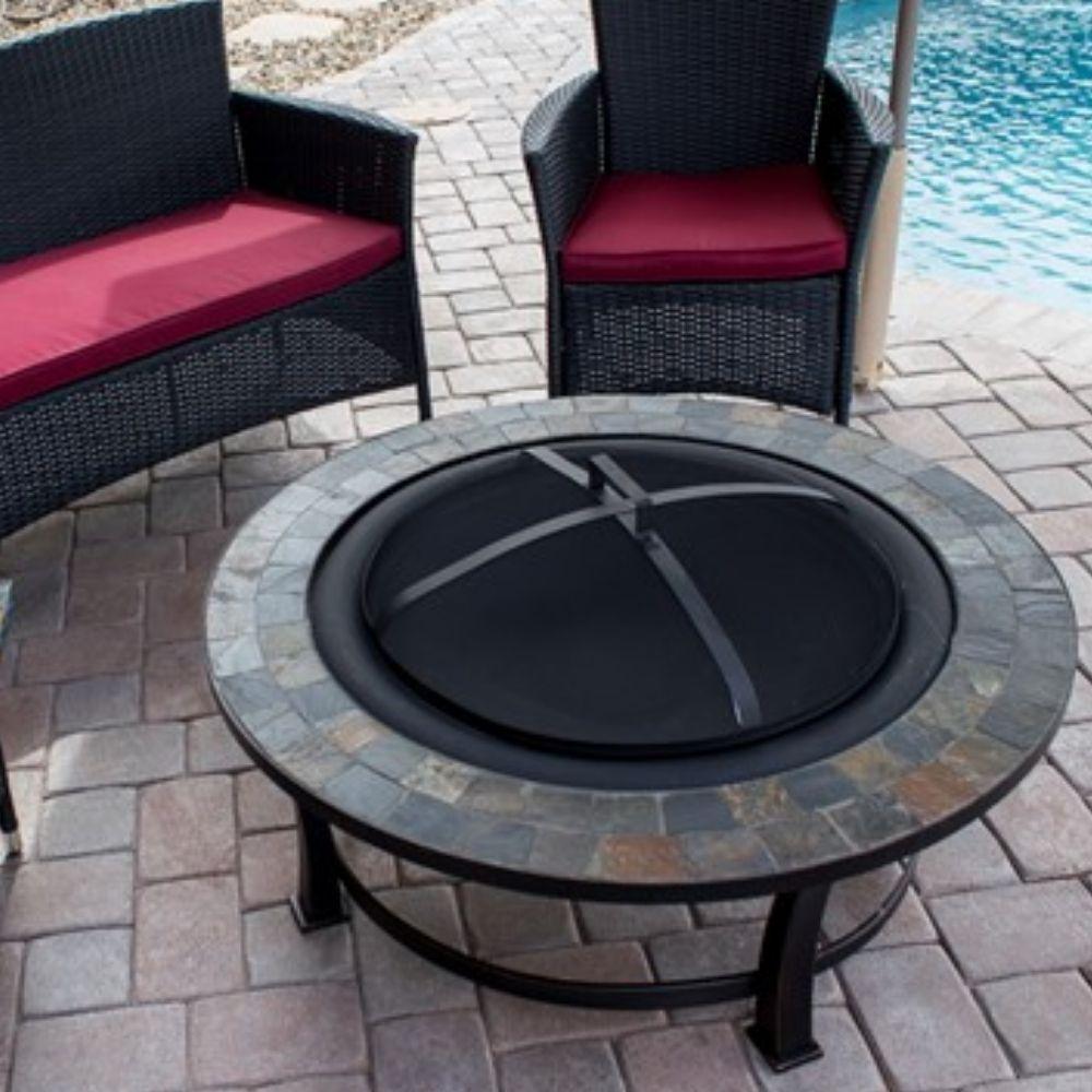 AZ Patio Heaters Slate Tile 40-Inch Round Fire Pit (FT-51216)