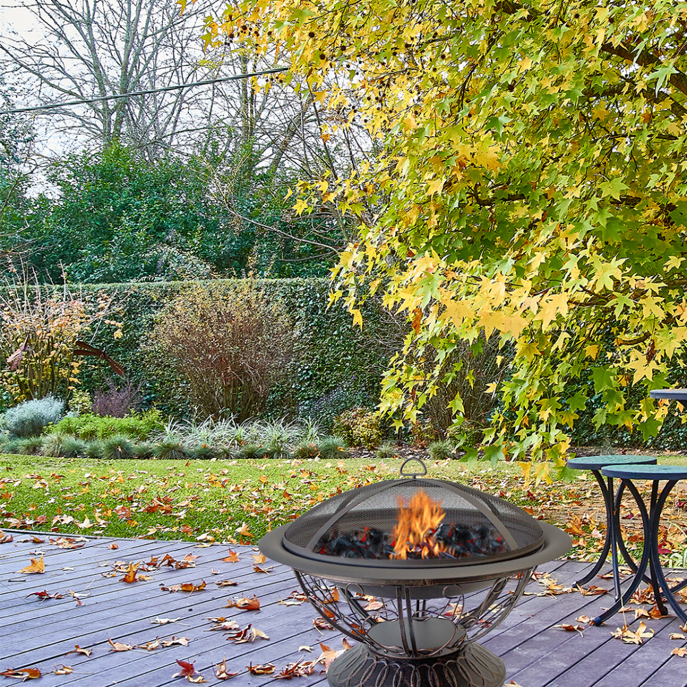 AZ Patio Heaters Scroll Design 30-Inch Round Fire Pit (FT-022)