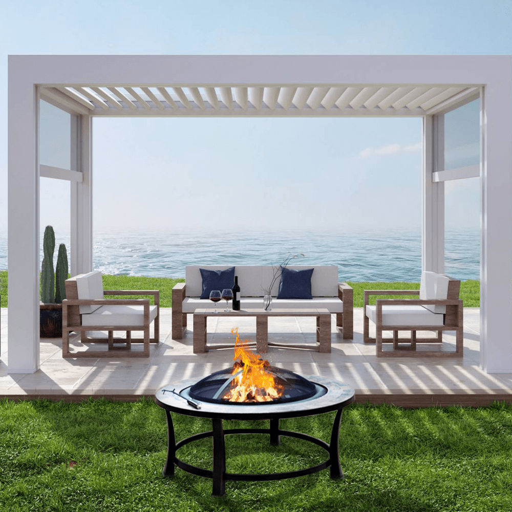 AZ Patio Heaters Slate Tile 40-Inch Round Fire Pit (FT-51216)