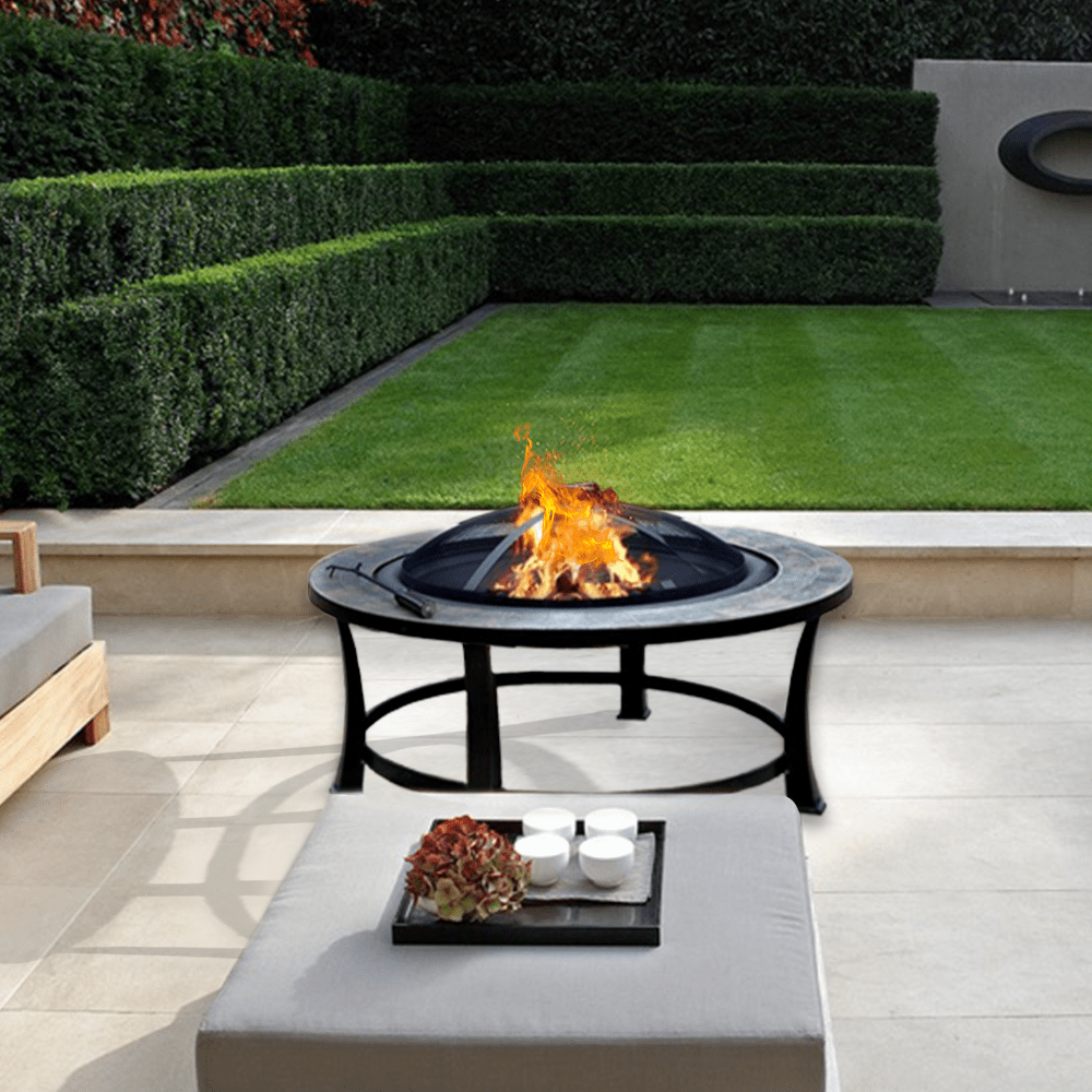 AZ Patio Heaters Slate Tile 40-Inch Round Fire Pit (FT-51216)