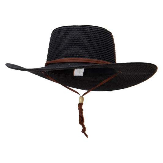 Women's Paper Braid Gambler crown Hat