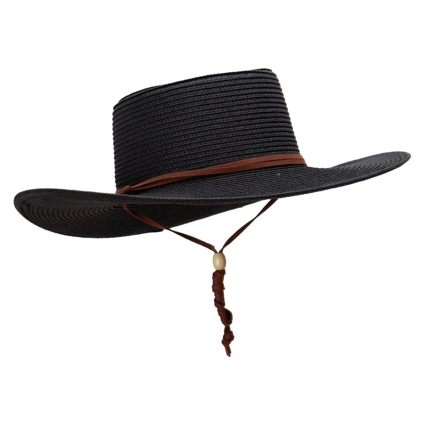 Women's Paper Braid Gambler crown Hat