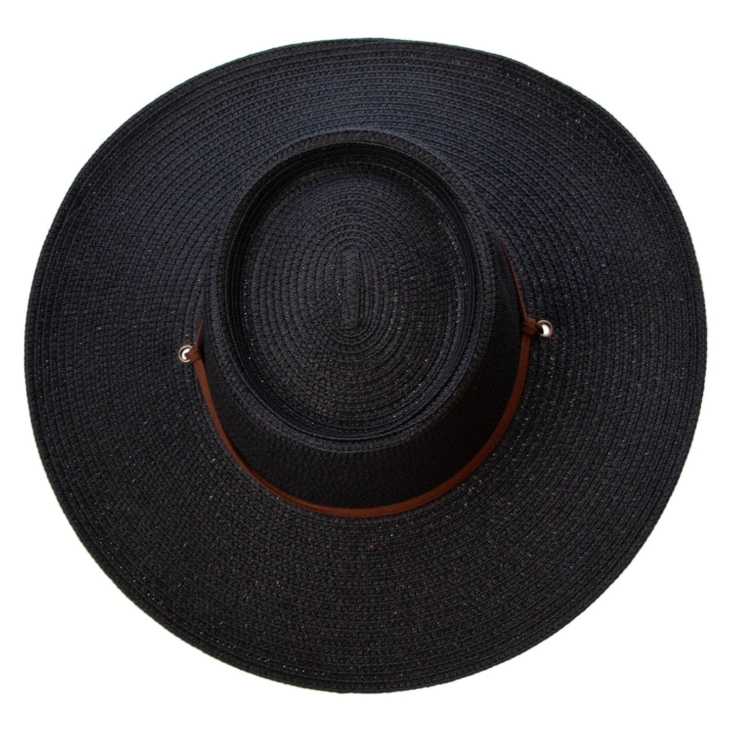 Women's Paper Braid Gambler crown Hat