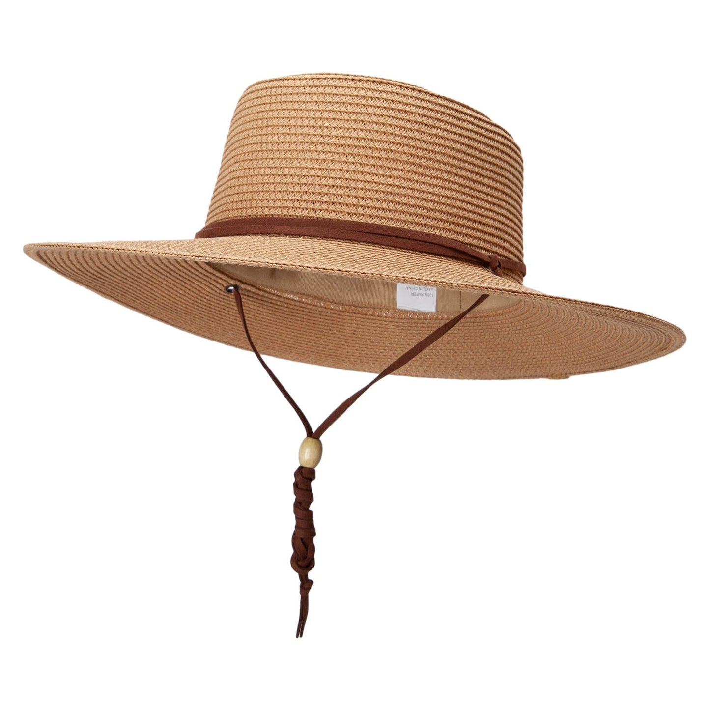 Women's Paper Braid Gambler crown Hat