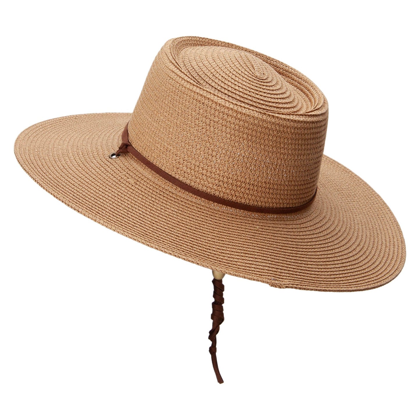 Women's Paper Braid Gambler crown Hat