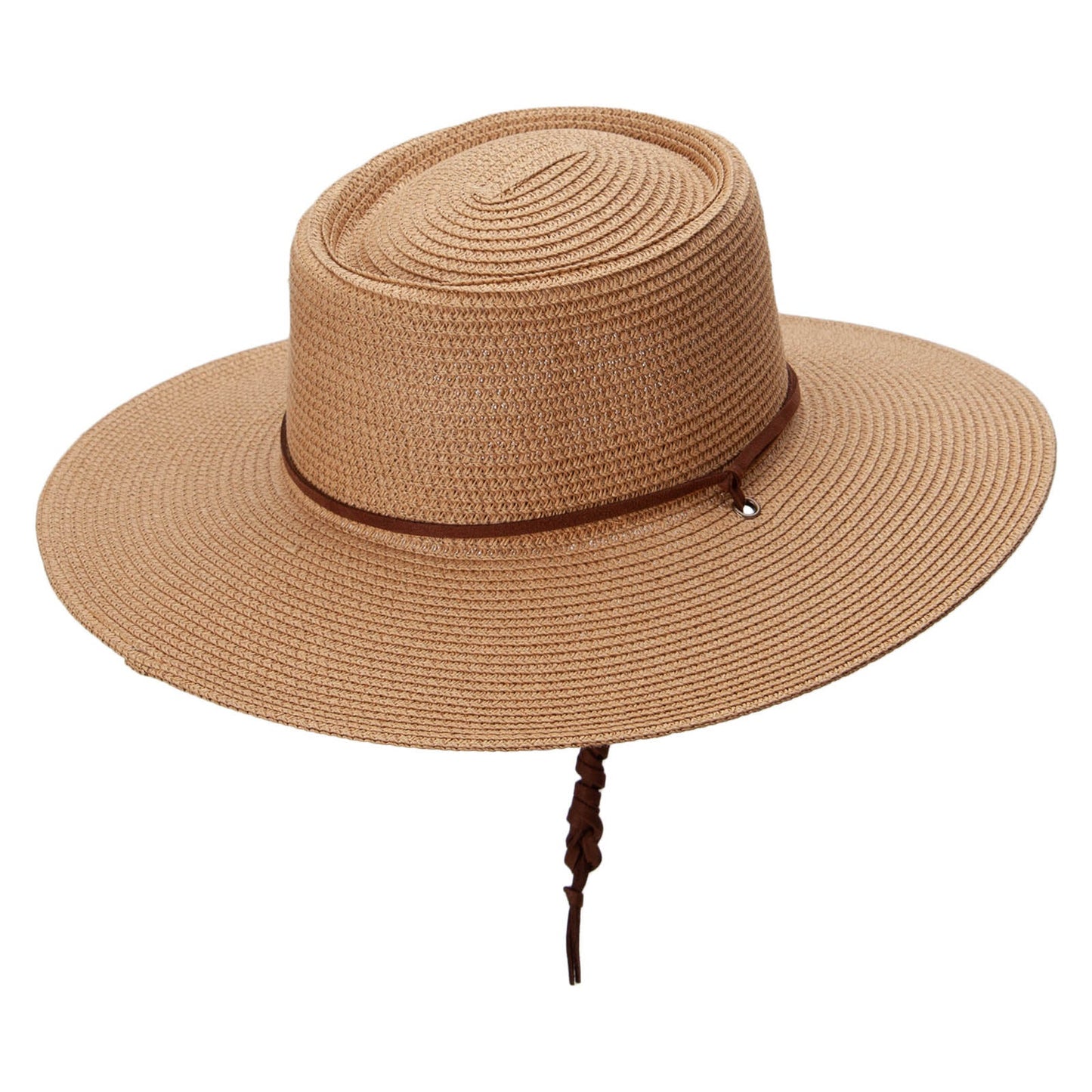 Women's Paper Braid Gambler crown Hat