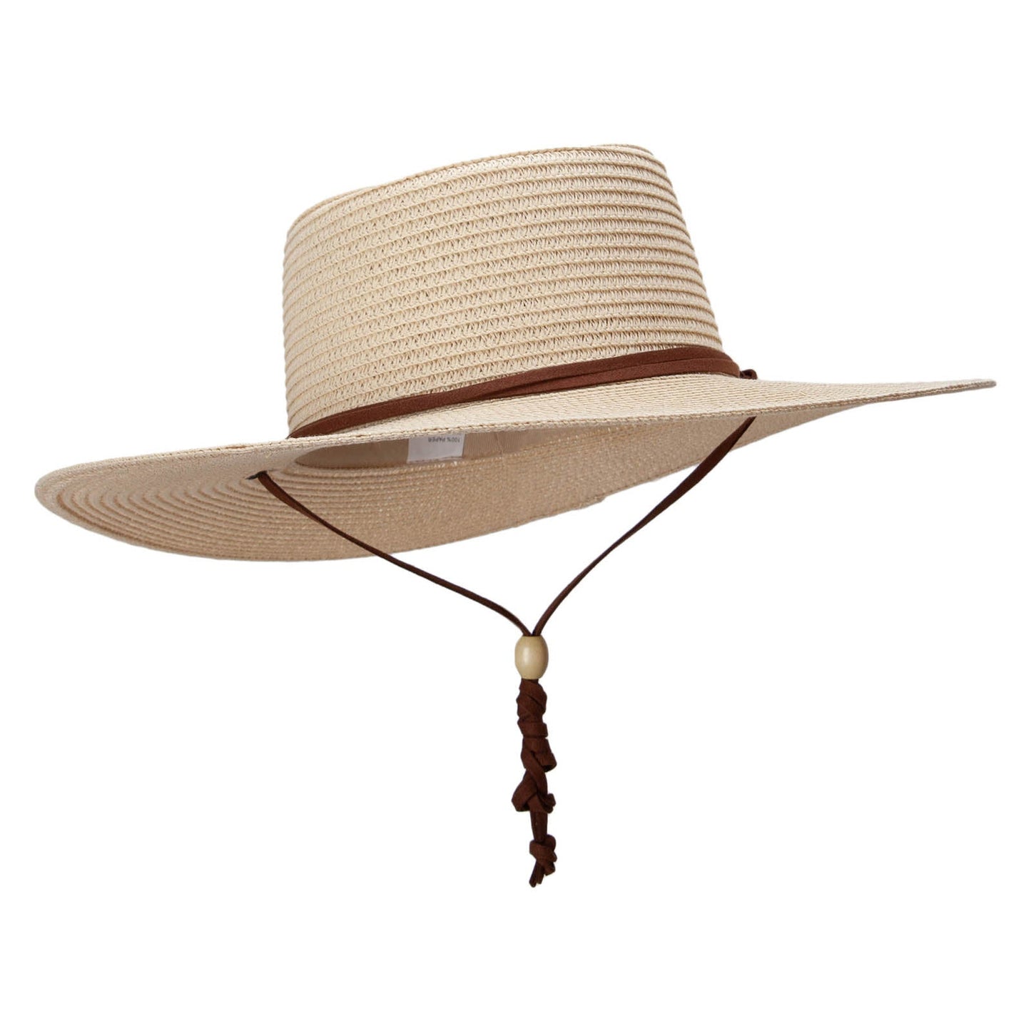 Women's Paper Braid Gambler crown Hat