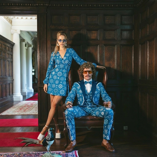 The Ice Never Melts | Blue Snowflake Christmas Suit