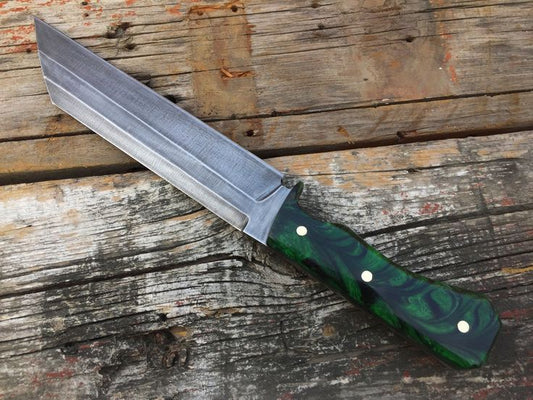 Custom Handmade Viking Seax with Leather Sheath